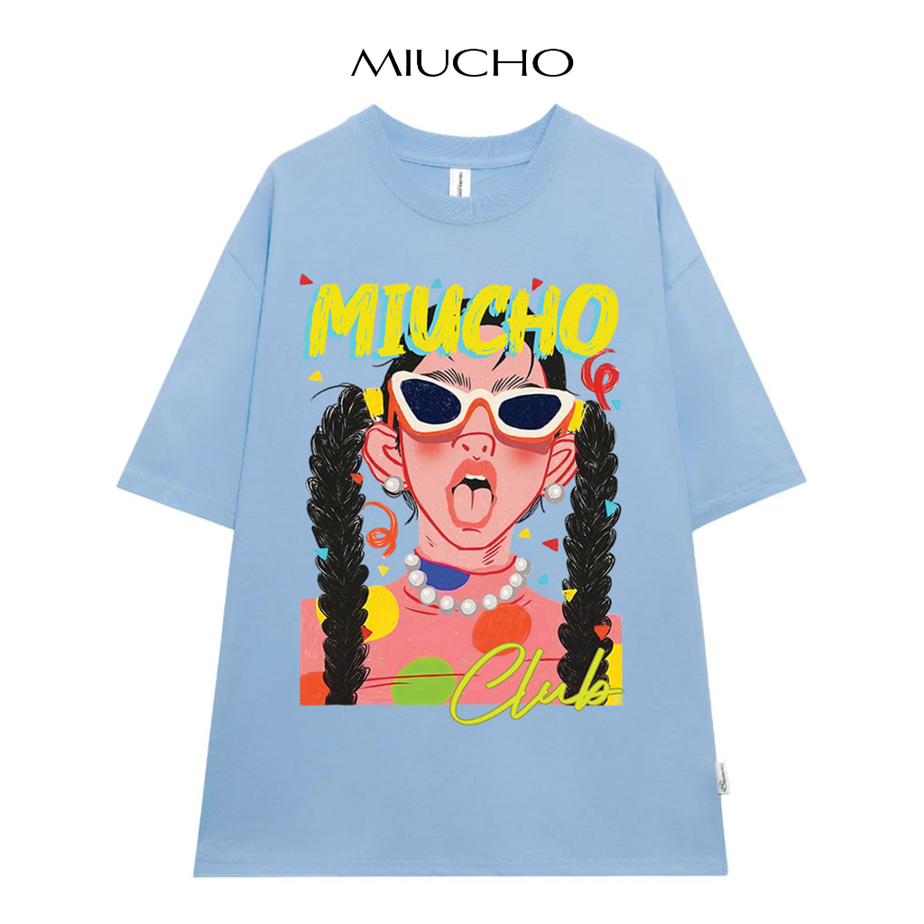 Áo thun nữ form rộng ATD211 Miucho in Artwork
