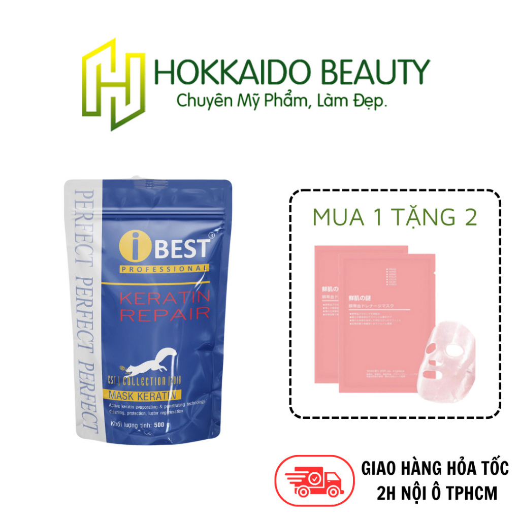 Hấp dầu Keratin Repair phục hồi cao cấp iBEST 500g [Hokkaido Beauty]