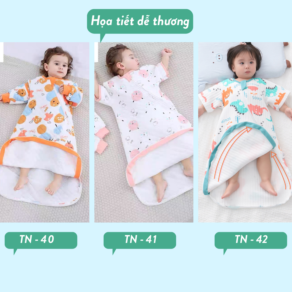 Túi Ngủ Trẻ Em - Túi Ngủ Cho Bé Cotton Trần Bông Mùa Đông