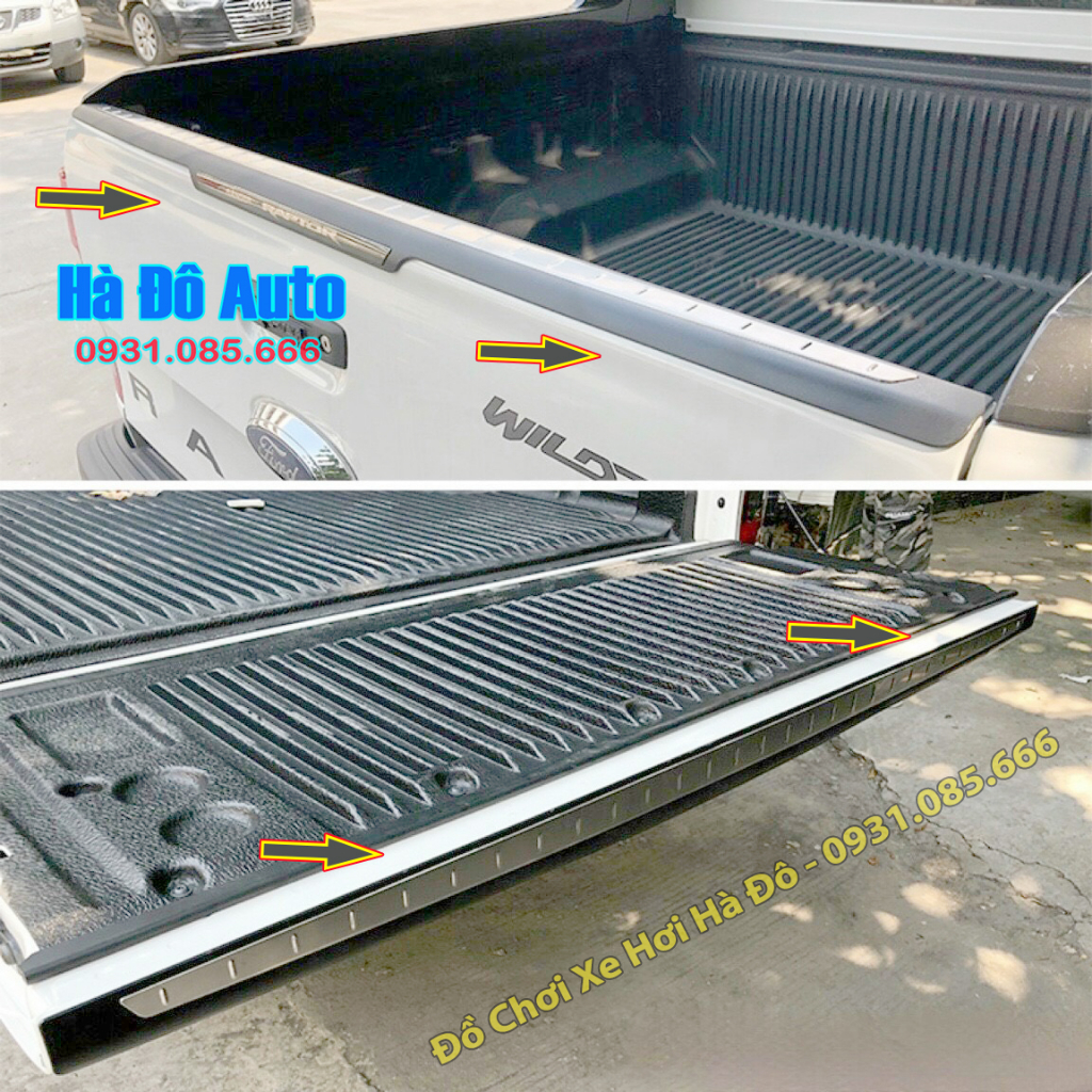 Ốp Thành Bửng Sau Ranger 2014 2015 2016 2017 2018 2019 2020 2021 - Ốp Bảo Vệ Thành Cốp Sau Ford Ranger 2014/2021