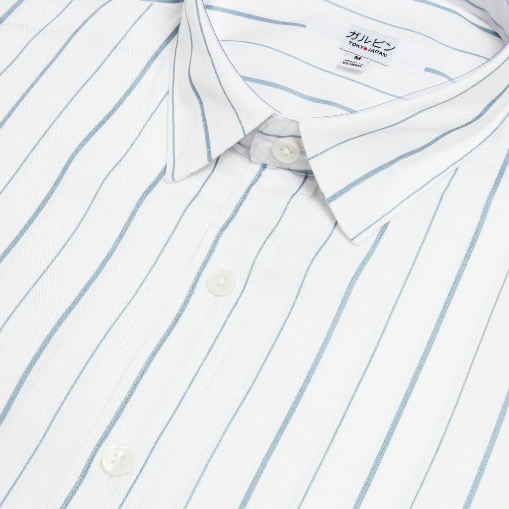 Áo sơ mi nam Cotton USA cao cấp mát co giãn form tiêu chuẩn, họa tiết sọc mềm mịn ưa da SMLIFE02-m32 - Galvin Store