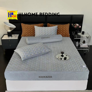Ga gối nỉ nhung chần bông bọc đệm HM tặng kèm vỏ ôm