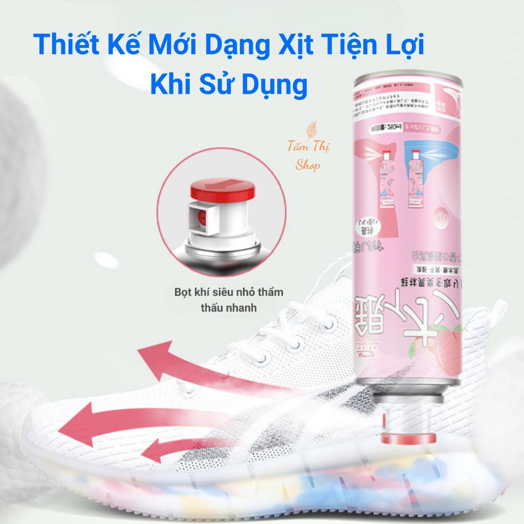 Xịt Khử Mùi Giày Dép Tấm Thị Chính Hãng Công Ngệ Nano Bạc Chai 260ml Ngăn Ngừa Hôi Chân Hiệu Quả