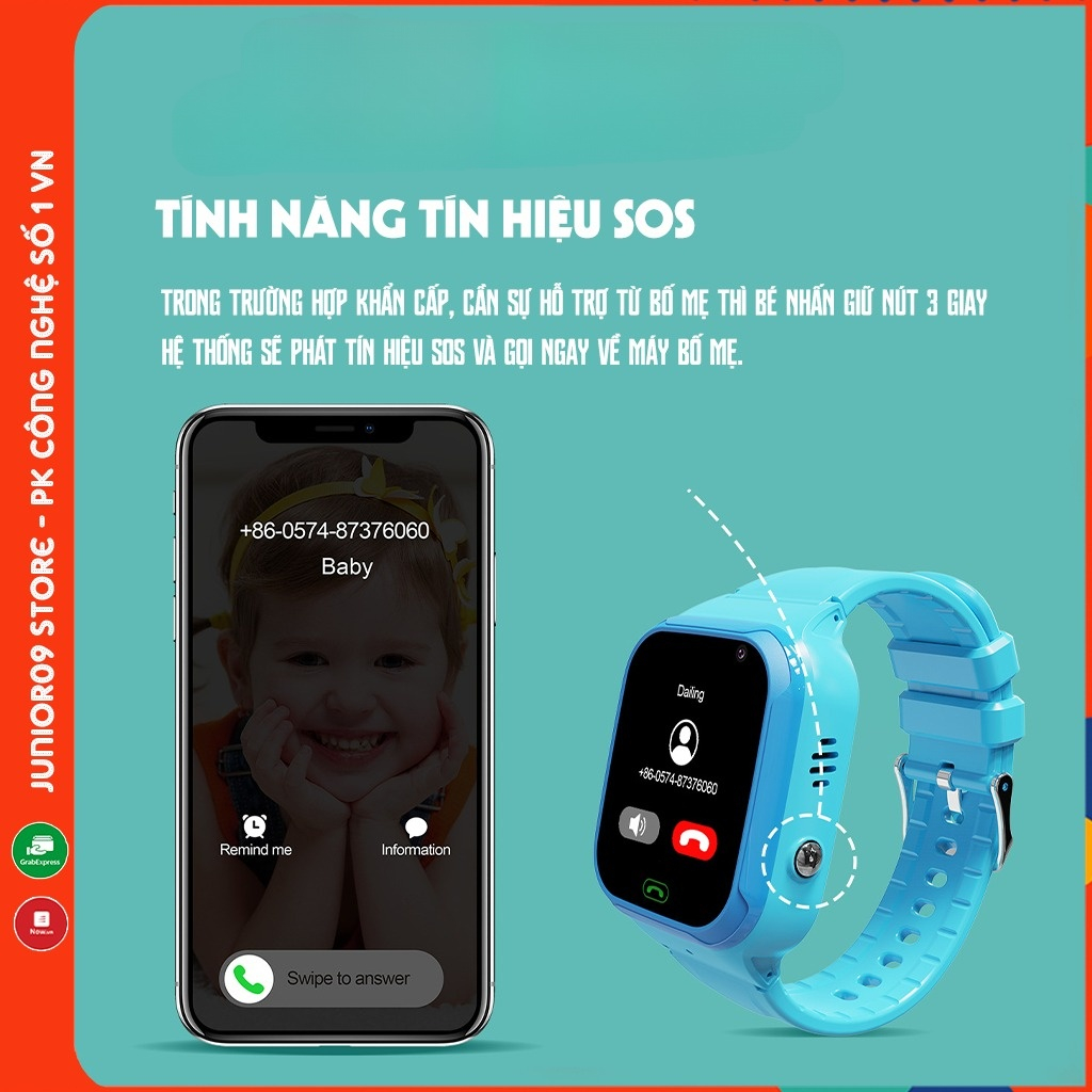 Đồng Hồ Thông Minh Định Vị Trẻ Em Lắp Thẻ Sim Nghe Gọi Video Call Chống Nước Cho Bé Trai Bé Gái Paolu WATCH KIDS BH 1 1 | BigBuy360 - bigbuy360.vn