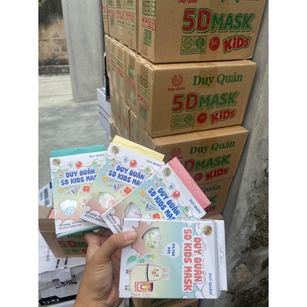 Khẩu Trang 5D Cho Bé 1-5 Tuổi Mix Nhiều Mẫu, Khẩu Trang 5D Cho Bé,Khẩu Trang 5D Duy Quân CAM KẾT CHÍNÃNG