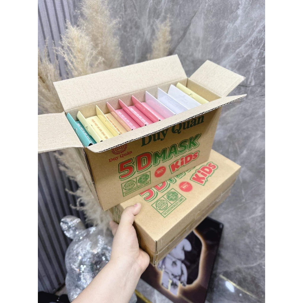 Khẩu Trang 5D Cho Bé 1-5 Tuổi Mix Nhiều Mẫu, Khẩu Trang 5D Cho Bé,Khẩu Trang 5D Duy Quân CAM KẾT CHÍNÃNG