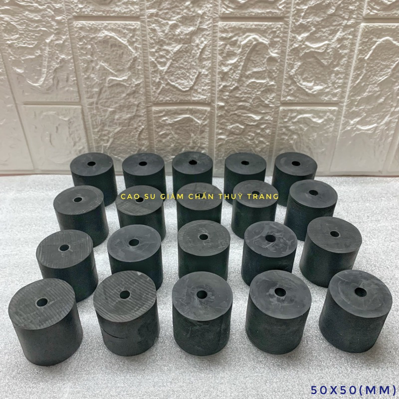Cao su giảm chấn, chân đế cao su, cao su chống rung - 50x50 lỗ 10