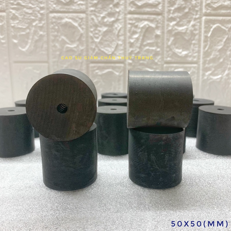 Cao su giảm chấn, chân đế cao su, cao su chống rung - 50x50 lỗ 10