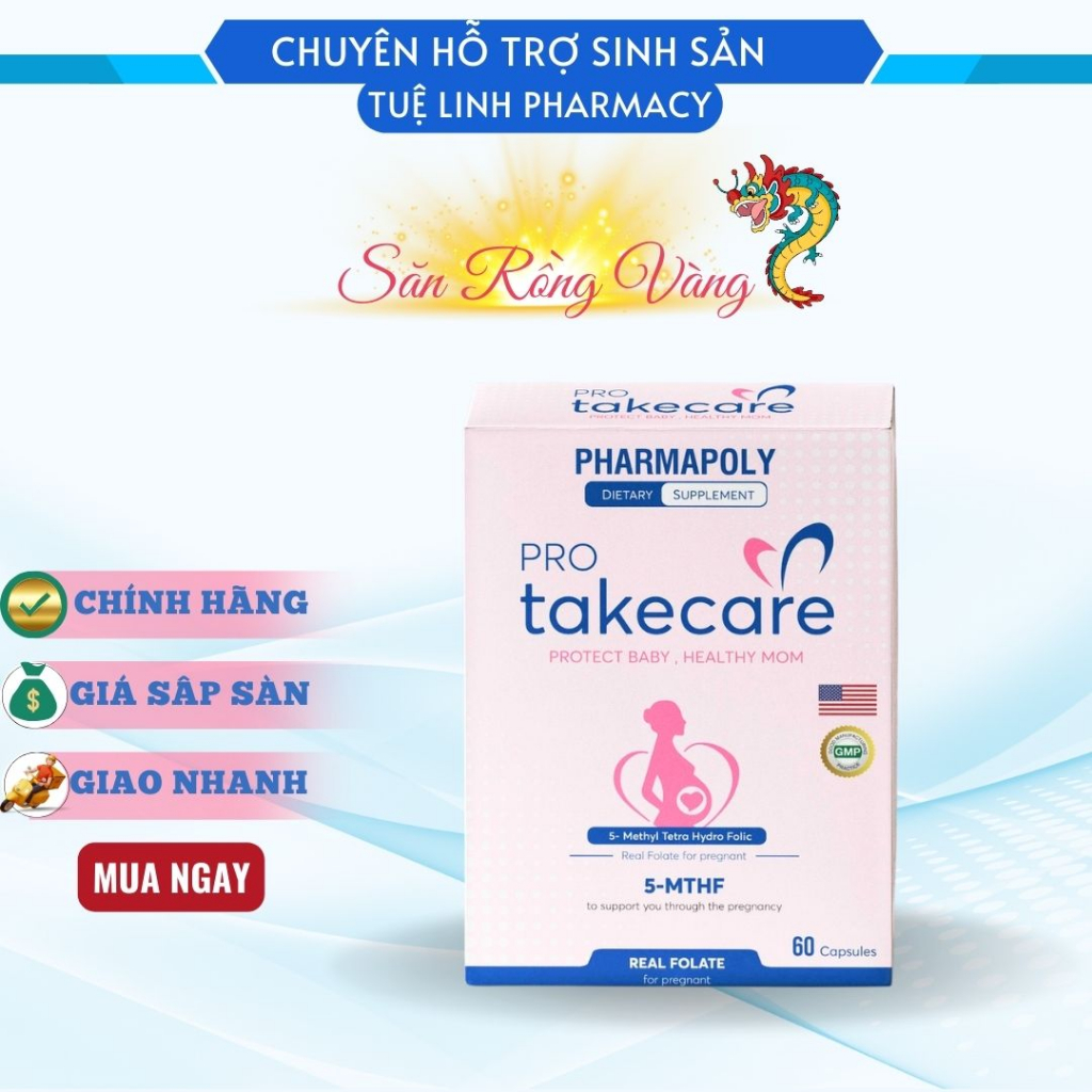 Pro Takecare 5MTHF [Date Mới 2026] [CHÍNH HÃNG]bổ sung dưỡng chất cho phụ nữ chuẩn bị mang thai, và mang thai