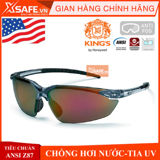 Kính bảo hộ Kings KY717 Kính chống bụi, tia UV, chống đọng sương, dùng trong lao động, đi xe máy, tròng tráng gương