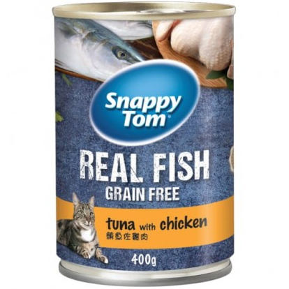 - Pate Snappy Tom Real Fish/Real Meat lon 400g