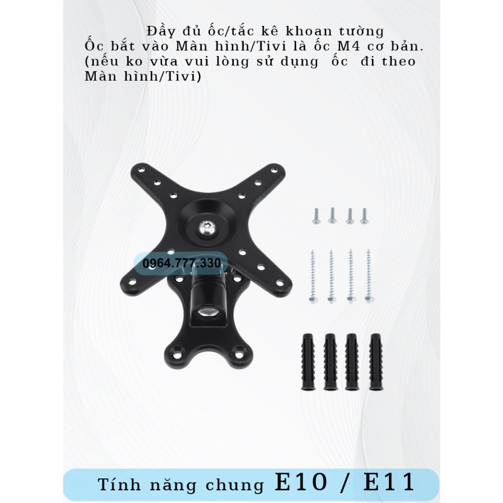 E10 CY01 – Giá treo màn hình -Giá treo màn hình máy tính -Xoay đa năng -Hợp kim nhôm - E10