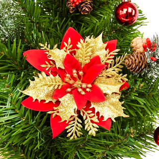  Hoa Trạng Nguyên 14cm Trang Trí Cây Thông Noel Giỏ Hoa Quả Ngày Tết Tháp Bánh Dâng Lễ 