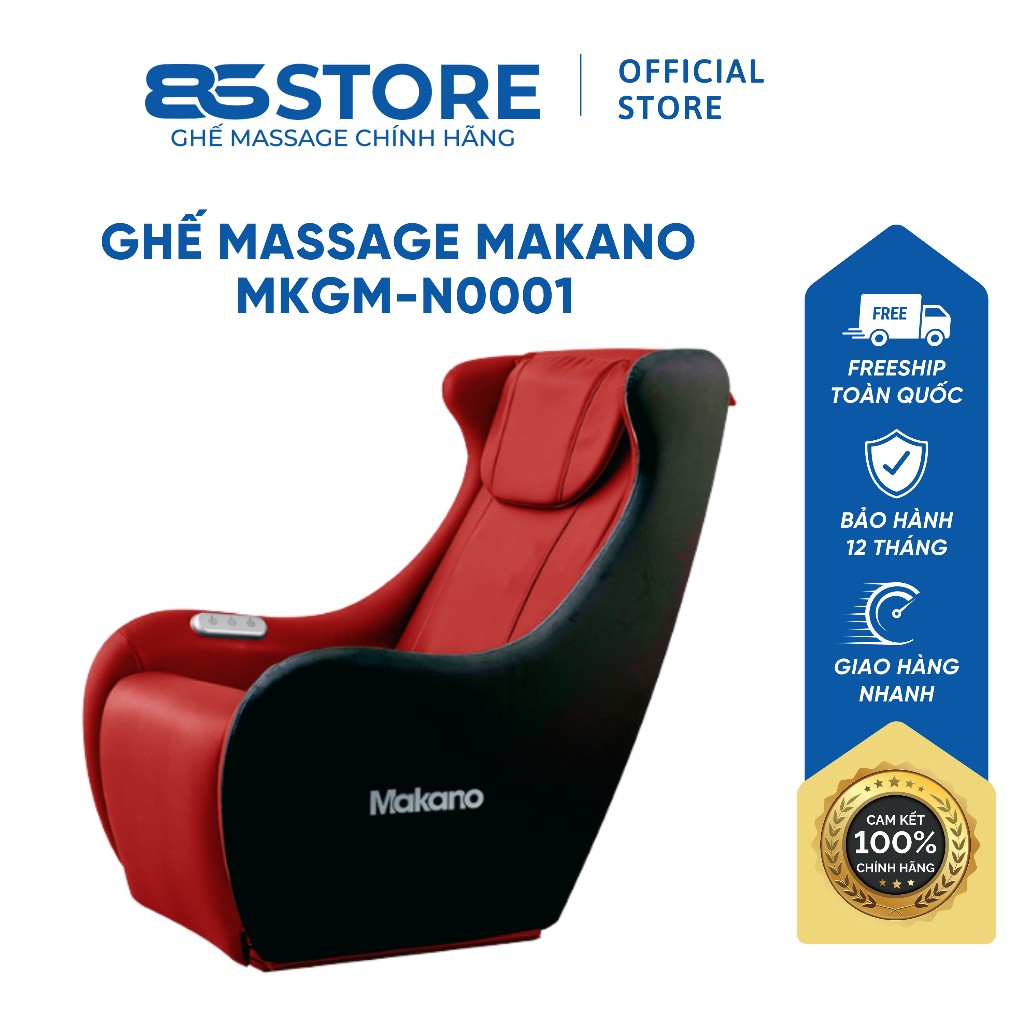 Ghế Massage Makano MKGM-N0001 thiết kế sang trọng như ghế Sofa hạng sang vừa giúp bạn xoa bóp, massage đấm lưng vai, cổ