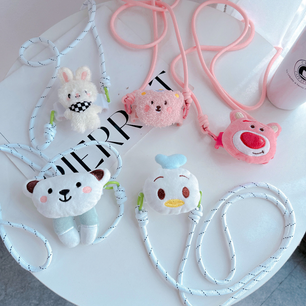 Kẹp Thú Gấu Bông Kèm Dây Đeo Chéo Cho Các Dòng Điện Thoại7p/8p/x/xsmax/11/11prm/12prm/13prm/14prm Anh Gà case