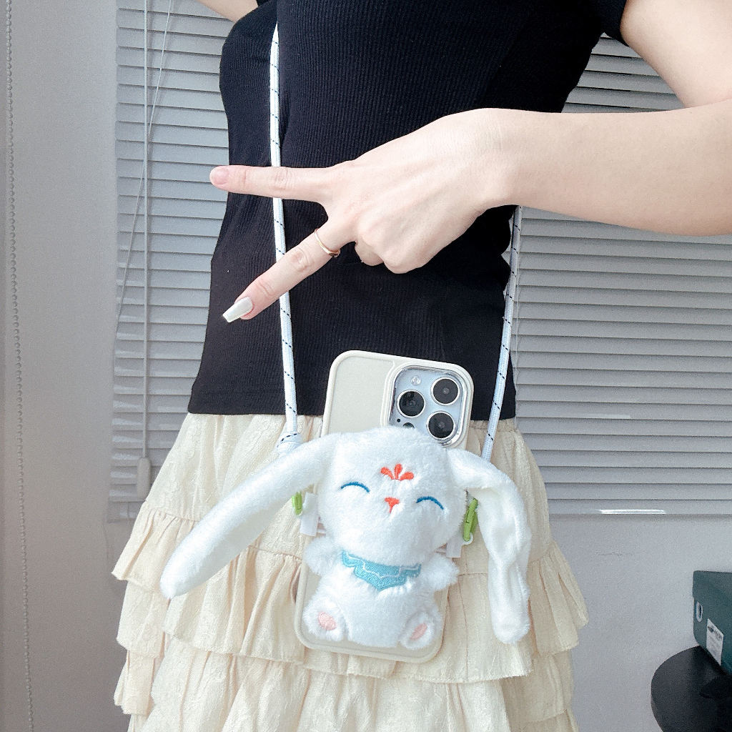 Kẹp Thú Gấu Bông Kèm Dây Đeo Chéo Cho Các Dòng Điện Thoại7p/8p/x/xsmax/11/11prm/12prm/13prm/14prm Anh Gà case