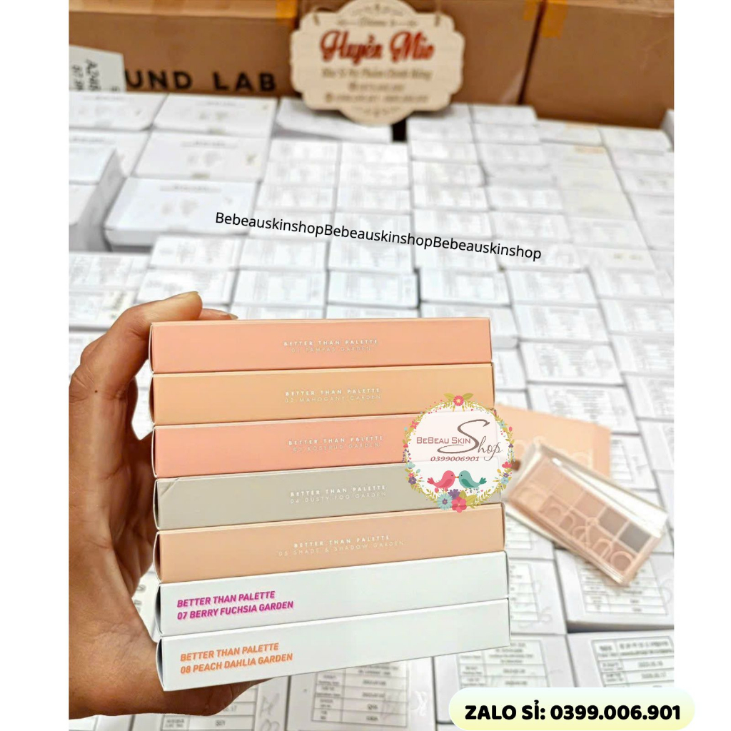 Bảng Phấn Mắt 10 Màu Siêu Lấp Lánh Romand Better Than Eye Palette 7.5g 00 01 02 03 lấp lánh nhiều màu nhũ