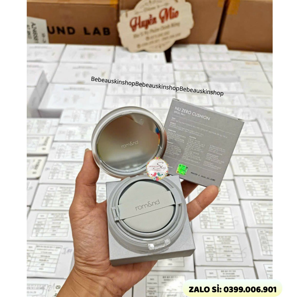 Phấn Nước Che Phủ Hoàn Hảo, Mỏng Nhẹ Tự Nhiên Romand NU Zero Cushion SPF24/PA++ 15g