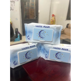 Combo 10 gói giấy ướt Anbeis/ Lucky Moon 80 tờ không mùi