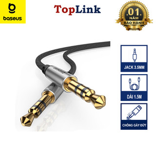 Cáp Âm Thanh Cao Cấp Baseus Yiven M30 Jack 3.5mm Dài 1.5m Kết Nối Đa Năng Các Thiết Bị Ngoại Vi - TopLink