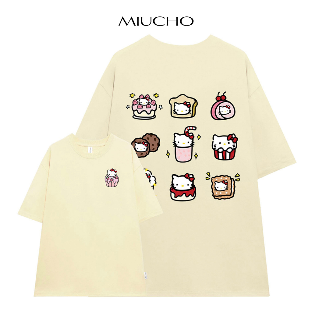 Áo thun nữ form rộng ATD226 Miucho cotton spandex in Graphic