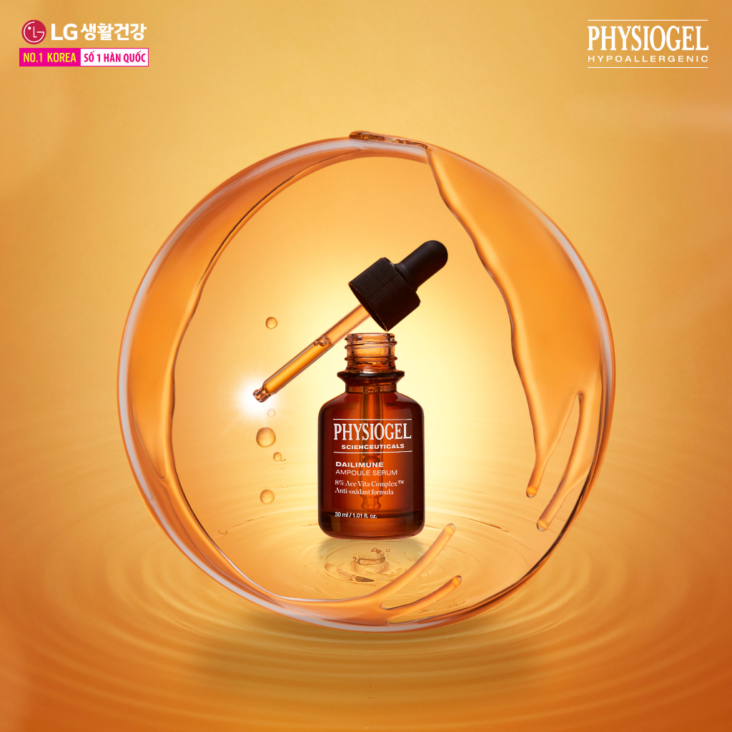 Combo 2 Tinh chất dưỡng trắng chống Oxy hóa Physiogel Scienceuticals Dailimune Ampoule Serum 1ml