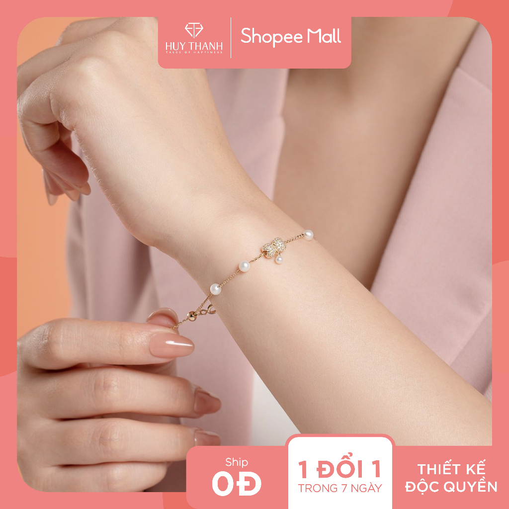 Lắc tay vàng 14k LLF290 Huy Thanh Jewelry