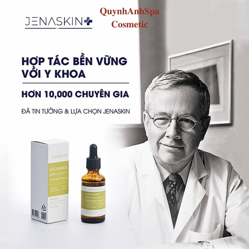 Tinh Chất Dưỡng Trắng Jenaskin Niacinamide 20%, Serum dưỡng sáng da, trắng da, giảm thâm nám Quynhanhspa20 50ml
