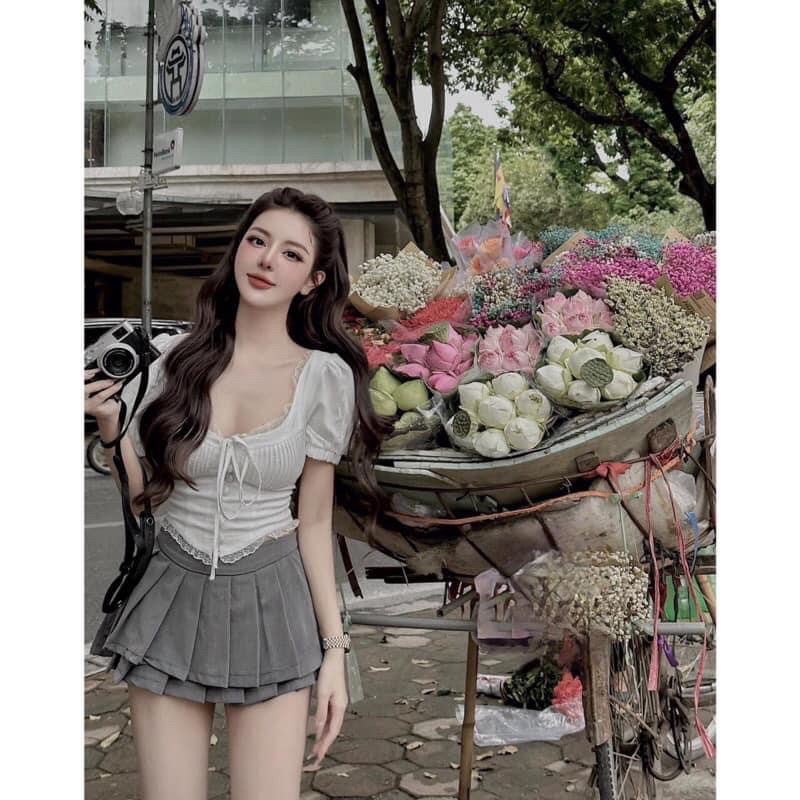 CHÂN VÁY DẬP LY 2 LỚP THẦN THÁNH