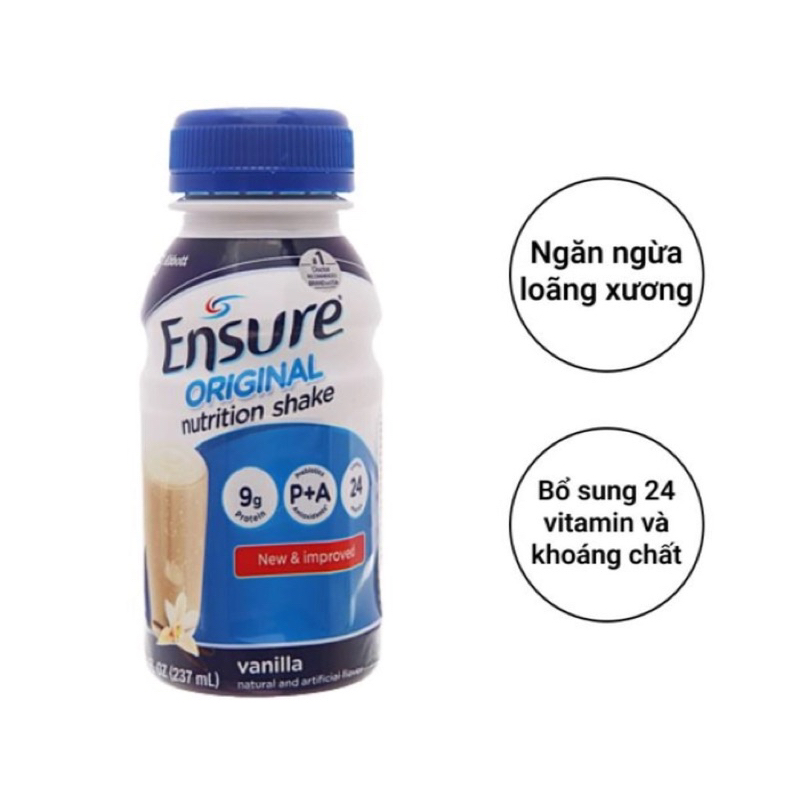 Lốc 6 chai Sữa nước Ensure hương vani 237ml