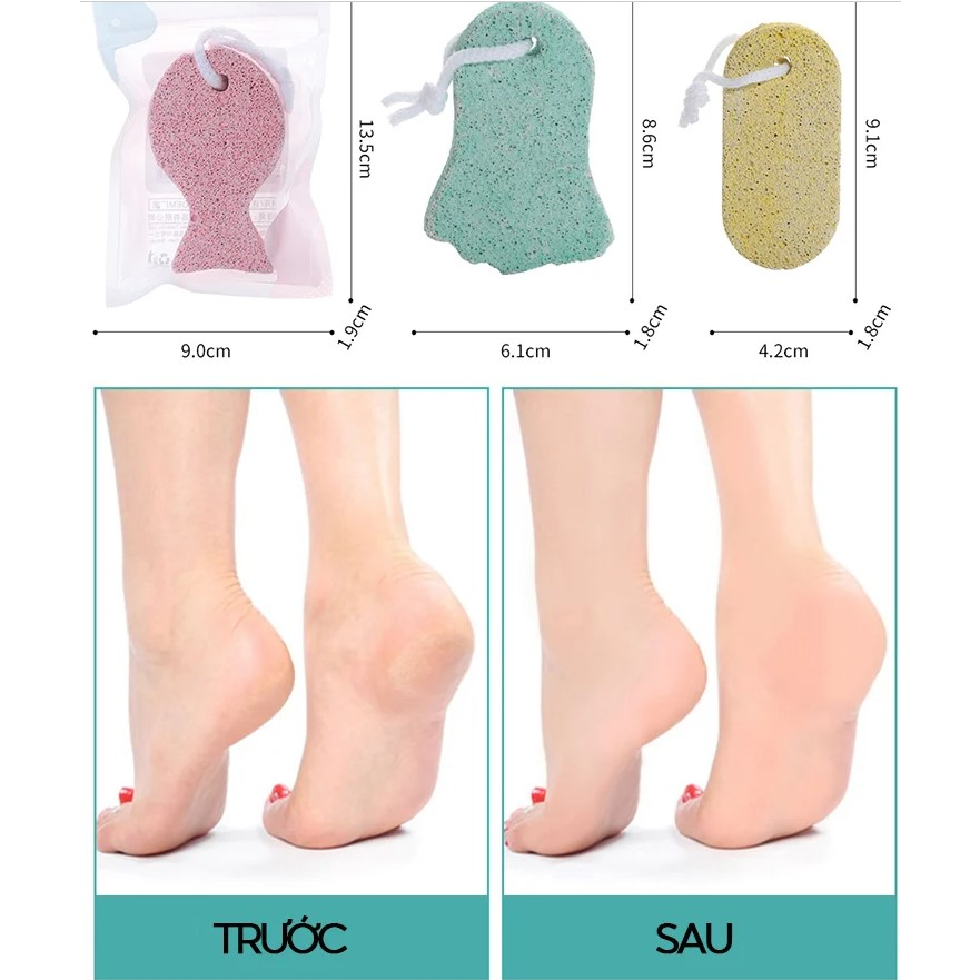 Đá Bọt Biển Chà Gót Chân 2in1 Giúp Tẩy Da Chết LMLTOP