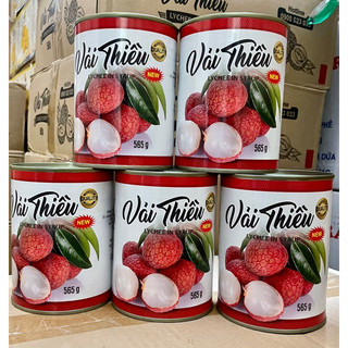 Hoả tốc thùng vải thiều ngâm nước đường đóng lon 565g 12 lon