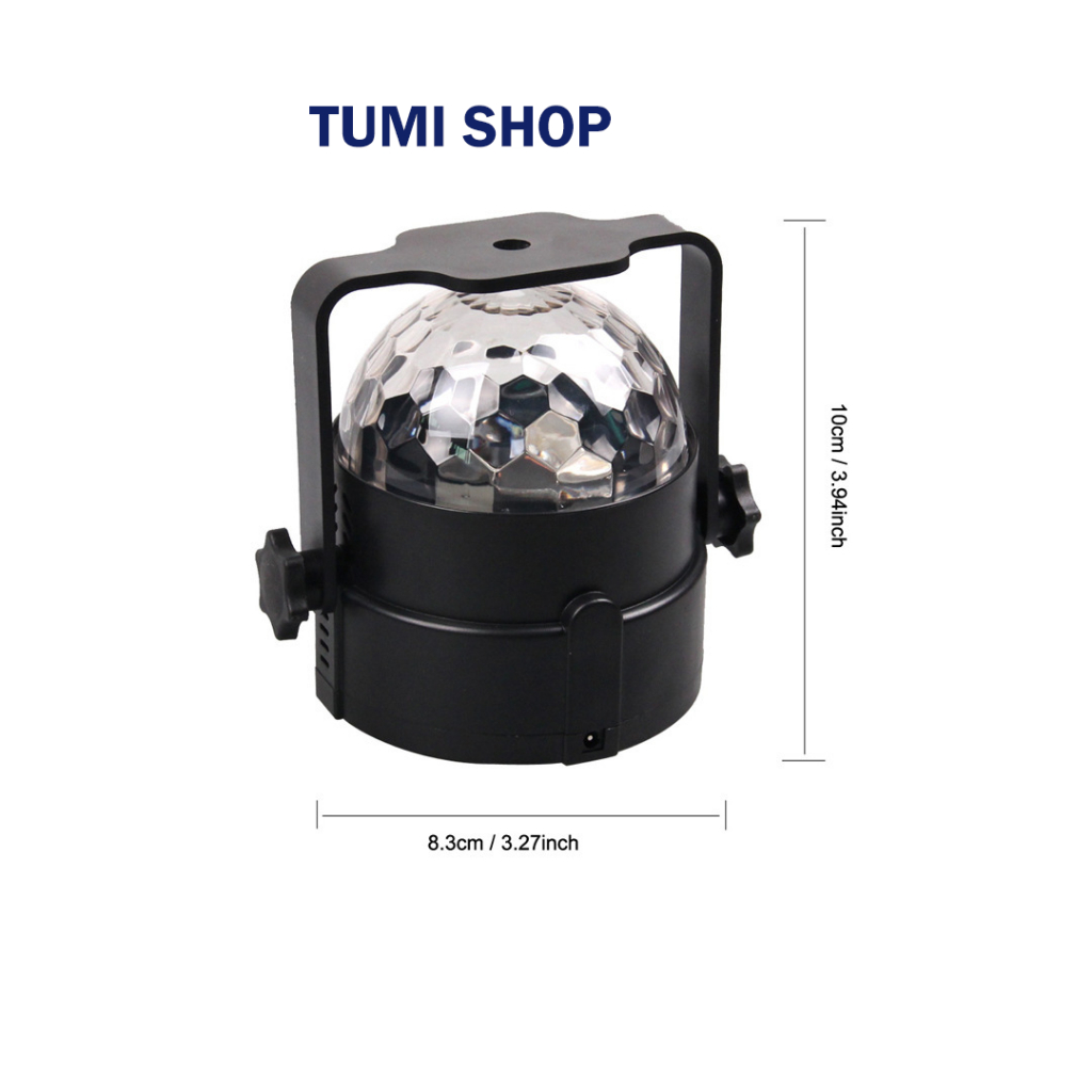 Đèn led xoay 7 màu cảm ứng theo nhạc trang trí tại gia đình, phòng karaoke, chất liệu cao cấp, - tumishopxnf8