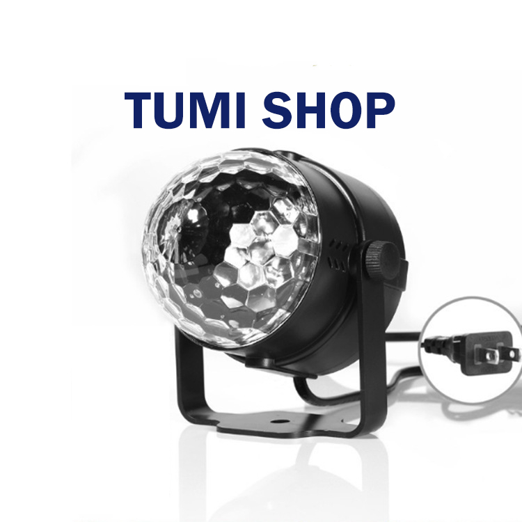 Đèn led xoay 7 màu cảm ứng theo nhạc trang trí tại gia đình, phòng karaoke, chất liệu cao cấp, - tumishopxnf8