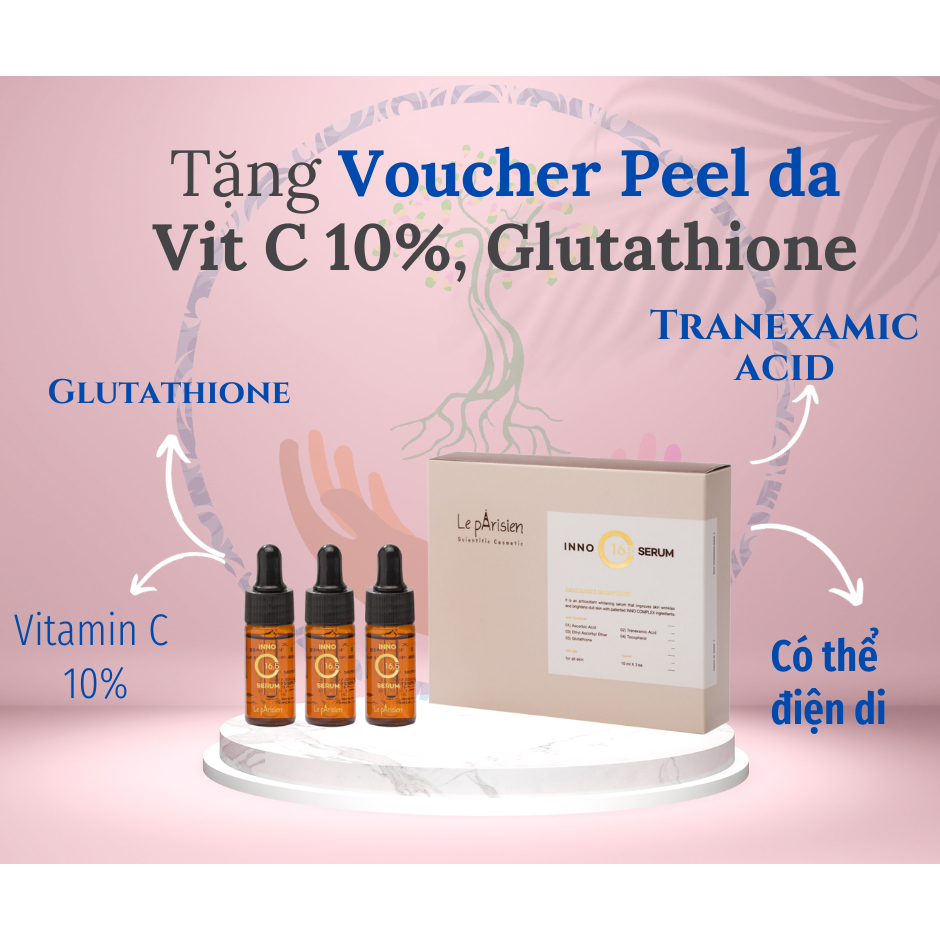 Serum dưỡng trắng da Vitamin C 16.5 GoodnDoc Le Parisien Inno, Glutathione, Tranexamic-Hỗ trợ giảm thâm nám, thâm mụn