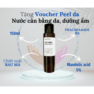 Nước cân bằng da tự nhiên Prep Toner 150ml GoodnDoc- Mandelic 5%, Niacinamide B5 thu nhỏ chân lông, dưỡng ẩm
