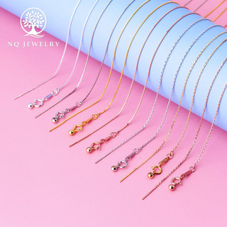 Dây chuyền bạc khóa thẳng dùng để xỏ hạt hoặc lu thống - NQ Jewelry
