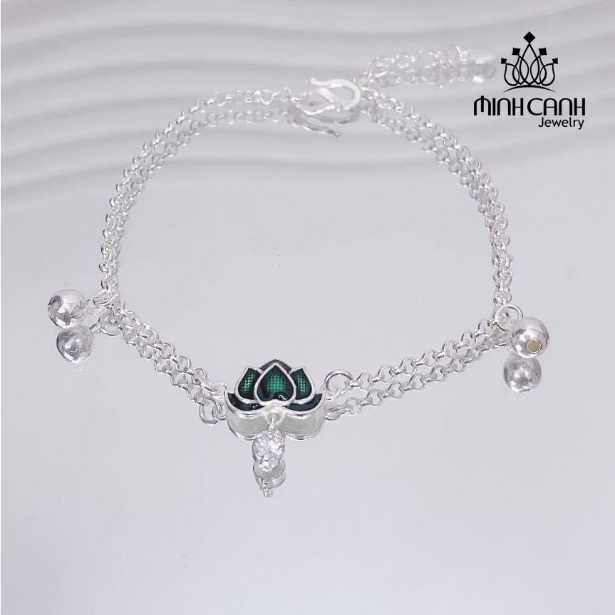 Bộ Trang Sức Bạc Hoa Sen Bạc Ta Gồm Lắc Tay Lắc Chân - Minh Canh Jewelry