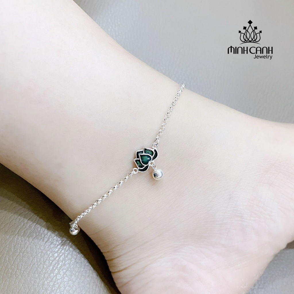 Bộ Trang Sức Bạc Hoa Sen Bạc Ta Gồm Lắc Tay Lắc Chân - Minh Canh Jewelry