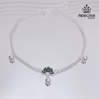 Bộ Trang Sức Bạc Hoa Sen Bạc Ta Gồm Lắc Tay Lắc Chân - Minh Canh Jewelry