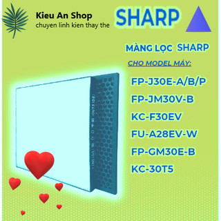 Màng lọc thay thế cho sharp fp-j30e-a, fp-j30e-b, fz-f30hfe, fp-jm30v-b, fu-a28ev-w, fp-gm30e-b