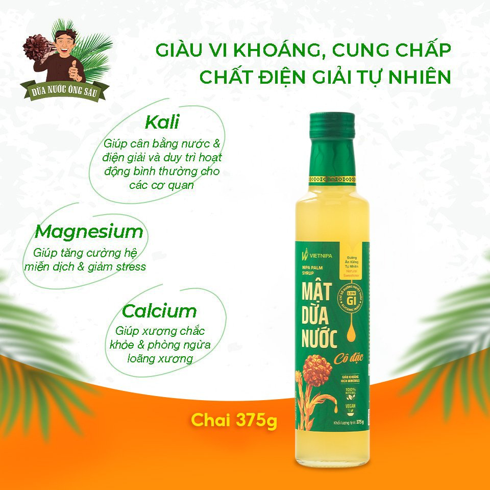 [HÀNG TẶNG KHÔNG BÁN] Mật Dừa Nước Cô Đặc Tự Nhiên 25g/375g - Mật Dừa Nước Ông Sáu - Đặc sản Cần Giờ