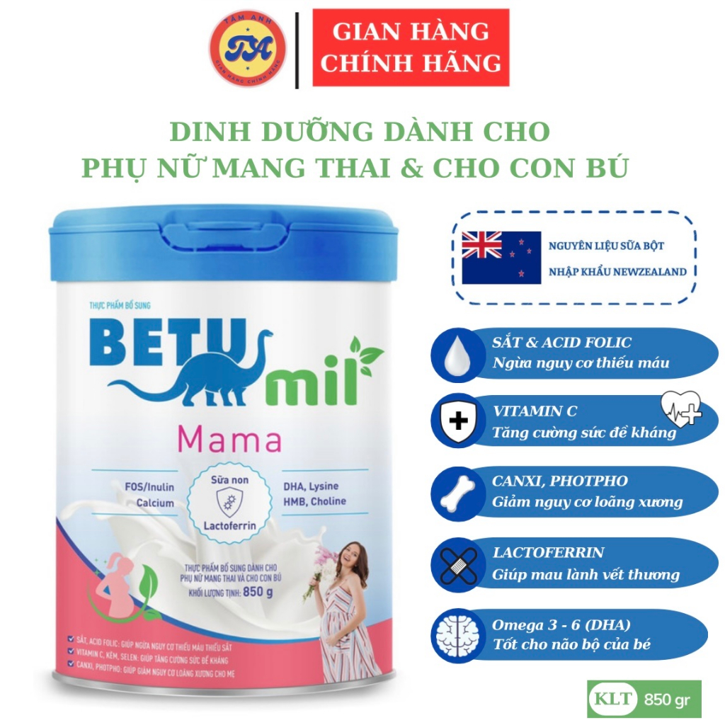 Sữa bầu Betumil Mama 850G - Sữa cho bà bầu, sữa cho mẹ sau sinh