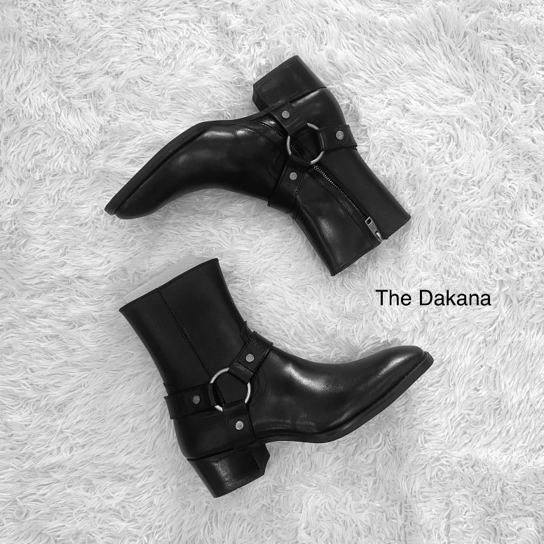 HARNESS BOOTS VER 2 Giày Bốt Nam Da Bò Nhập Khẩu Bangladesh Cao Cấp Gót Gỗ 5cm, Khóa Kéo YKK - TDK Shoemaker