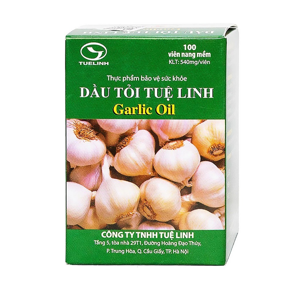 Dầu Tỏi Tuệ Linh - Hỗ Trợ Giảm Mỡ Máu, Xơ Vữa Động Mạch (Hộp 100 Viên)
