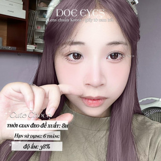 Lens Kính áp tròng [Cute Choco chỉ có 0 độ] - Lens Hàn style douyin -  Kính áp tròng cận