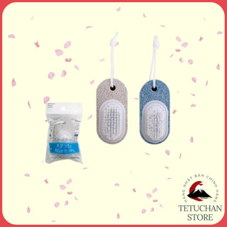 Đá bọt chà gót chân kèm bàn chải chà móng nội địa nhật bản