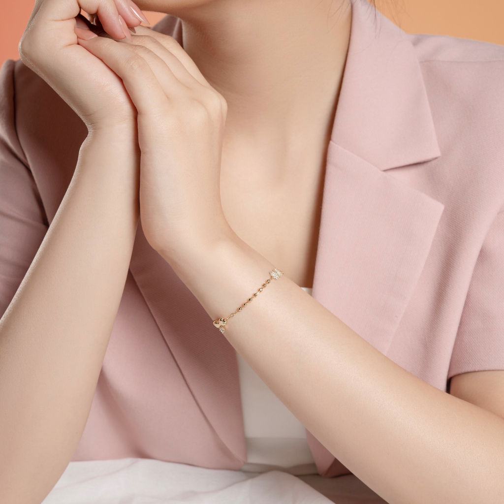 Lắc tay vàng 14k LLF292 Huy Thanh Jewelry