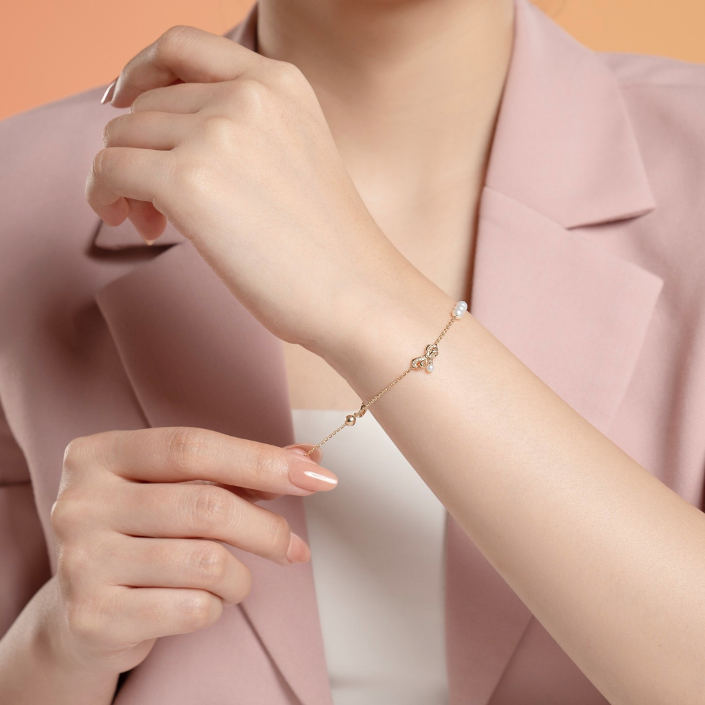 Lắc tay vàng 14k LLF295 Huy Thanh Jewelry