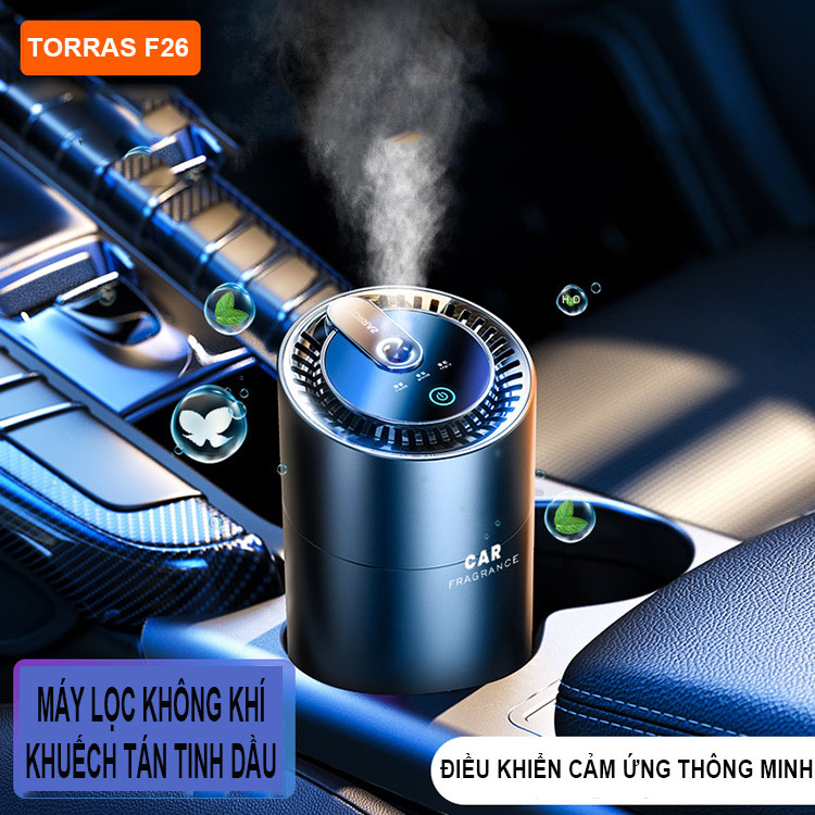 Máy khuếch tán hương thơm và khử mùi nội thất ô tô cao cấp TORRAS F26